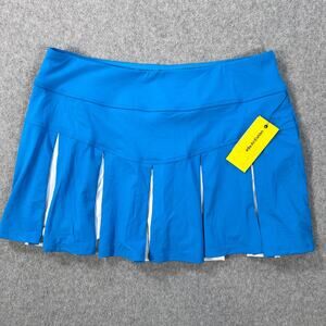 EleVen Venus Williams Contrast Pleat Tennis Skort Skirt Womens Large Aqua Blue